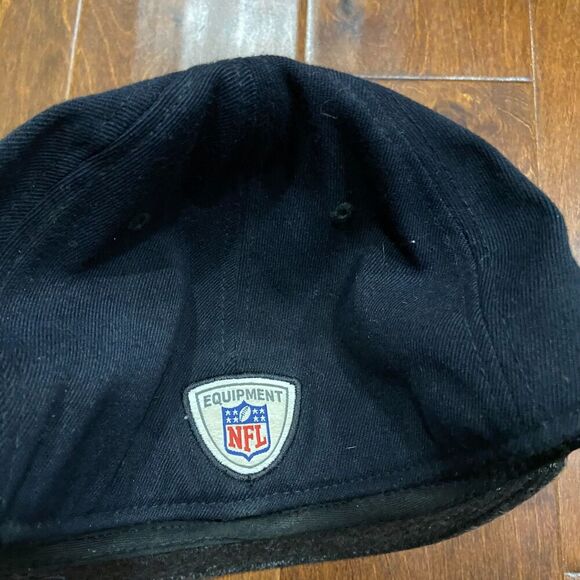 Reebok Vintage NFL New Orleans Saints Shadow Black Gold Fitted Hat Cap Mens L/XL - Picture 6 of 8